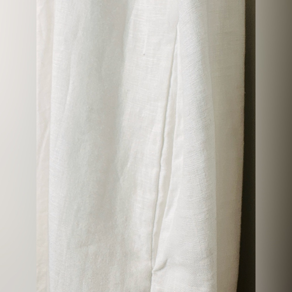 Marie Oliver White Ivory Linen Flutter Sleeve Mini Dress - Picture 8 of 11